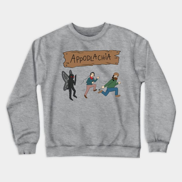 Mothman Camp OG (Designed by Liz Pavlovic) Crewneck Sweatshirt by Appodlachia 